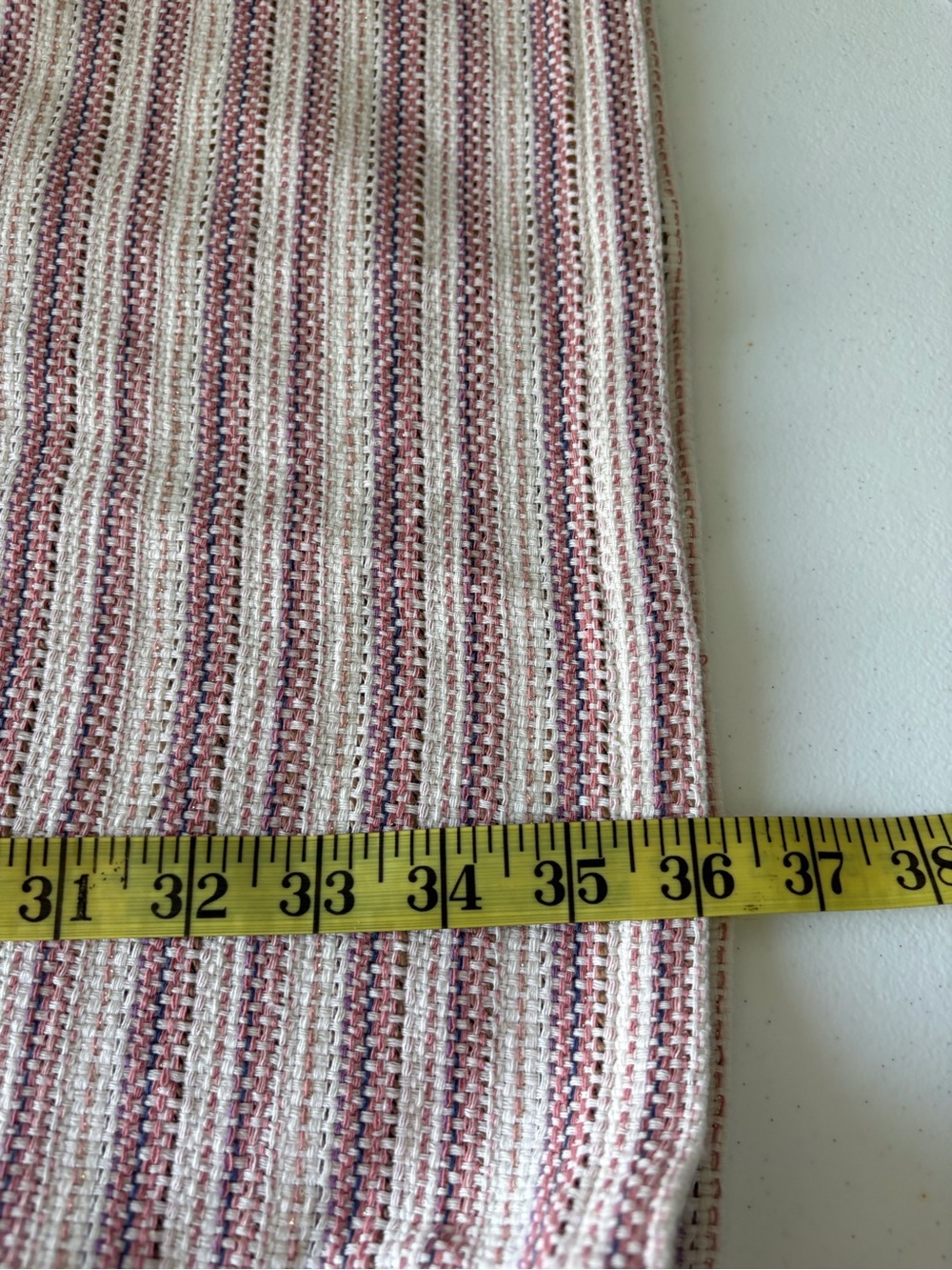 Loft Size 14 Sleeveless Square Neck Textured Stripe Sheath Dress Office Pockets - Picture 11 of 11